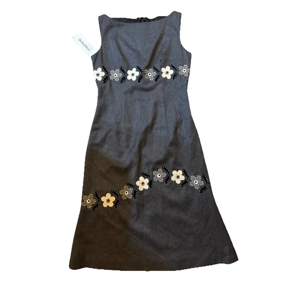 Moschino Women's Floral Dress Size 40 Gray - Picture 1 of 7